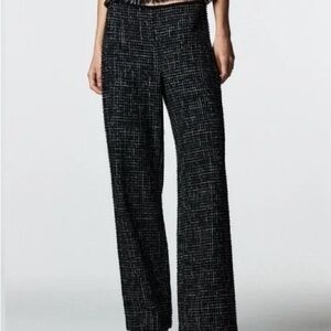 Zara Wide Legs Tweed Pants